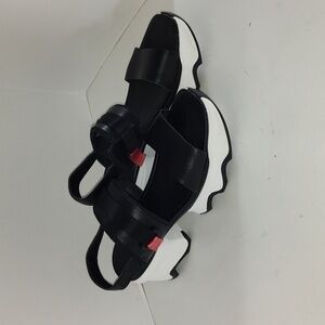 Sorel KINETIC™ Impact Slingback Heel Women's Sandal Size  Black/White Sz 11